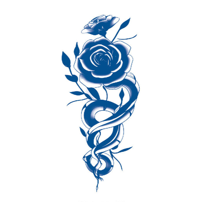 Coiling Rose Semi Permanent Tattoo