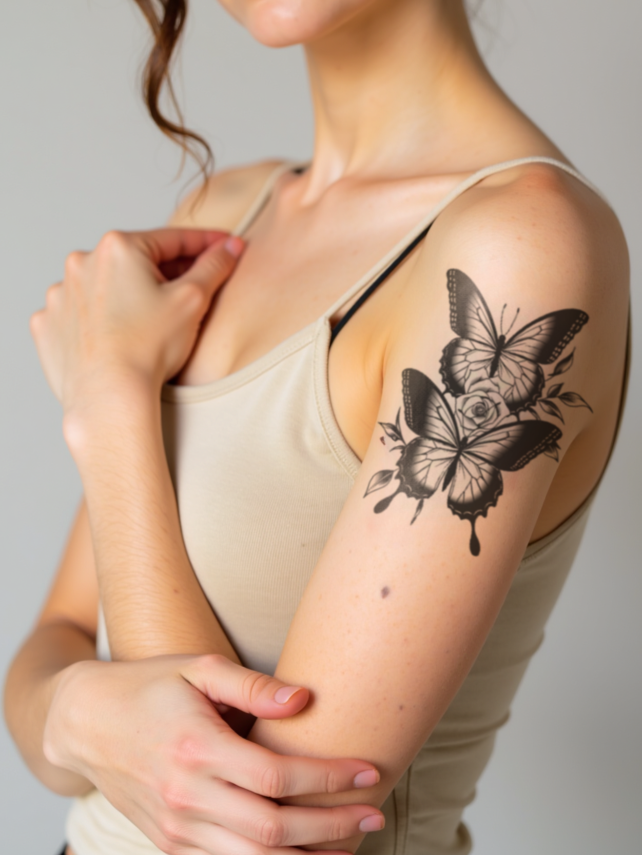 Twin Butterflies Semi Permanent Tattoo