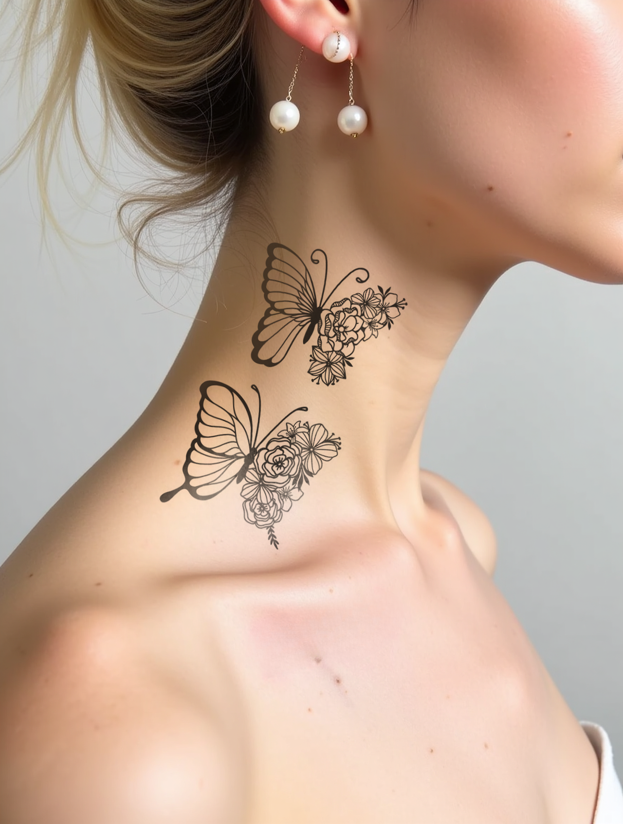 Flora Wings Semi Permanent Tattoo