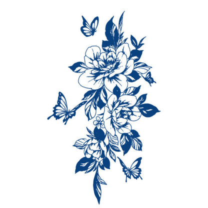 Butterfly rose - Semi Permanent Tattoo