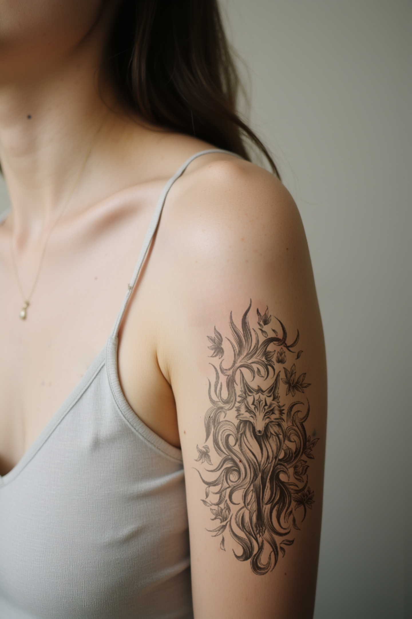 Vine Fox Semi Permanent Tattoo