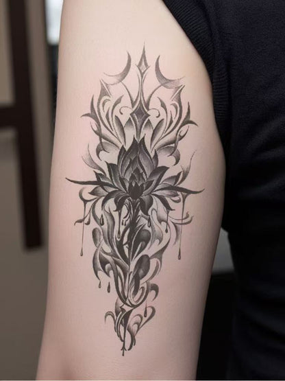 Violet Lotus Semi Permanent Tattoo