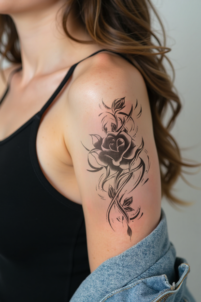 Breeze Rose Semi Permanent Tattoo