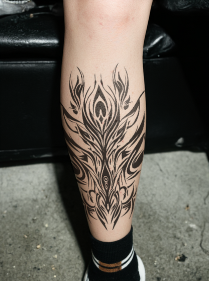 Phoenix Crest Semi Permanent Tattoo