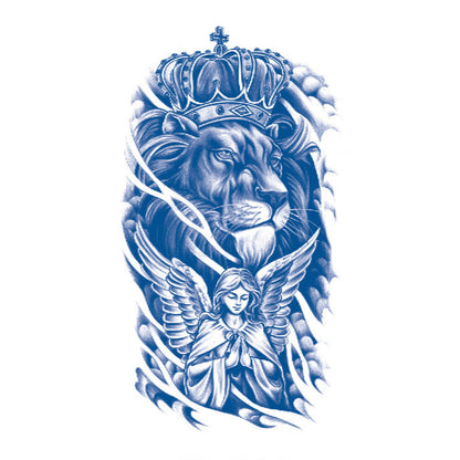 Angel and the Lion Semi Permanent Tattoo