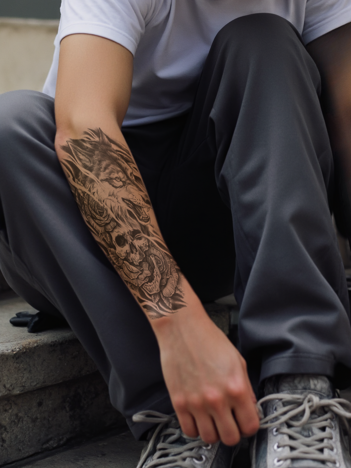 Howl of the Fallen Semi Permanent Tattoo