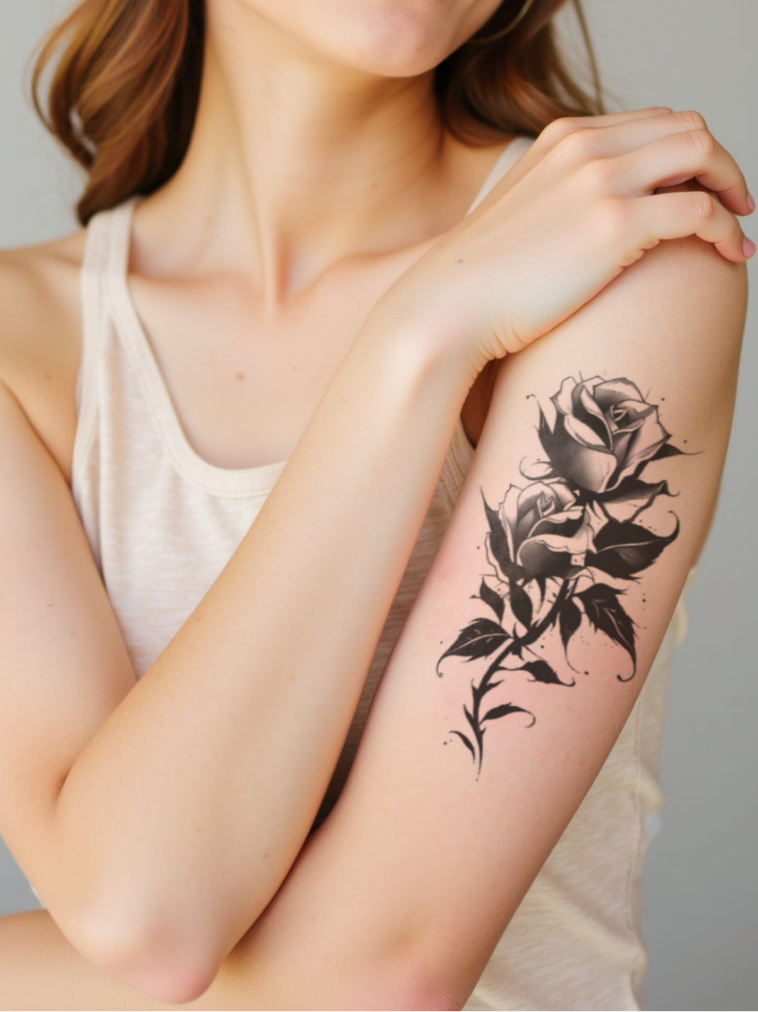 Barbed Rose Semi Permanent Tattoo