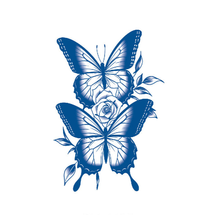 Twin Butterflies Semi Permanent Tattoo