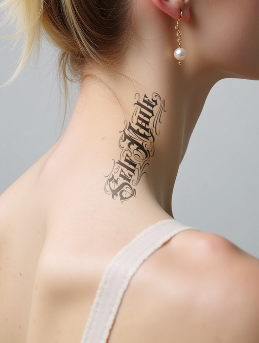 Self Made Gothic Semi Permanent Tattoo