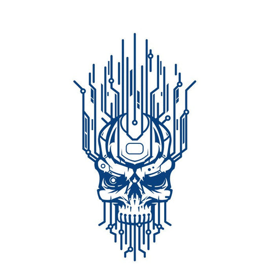 Cyber Skull Semi Permanent Tattoo