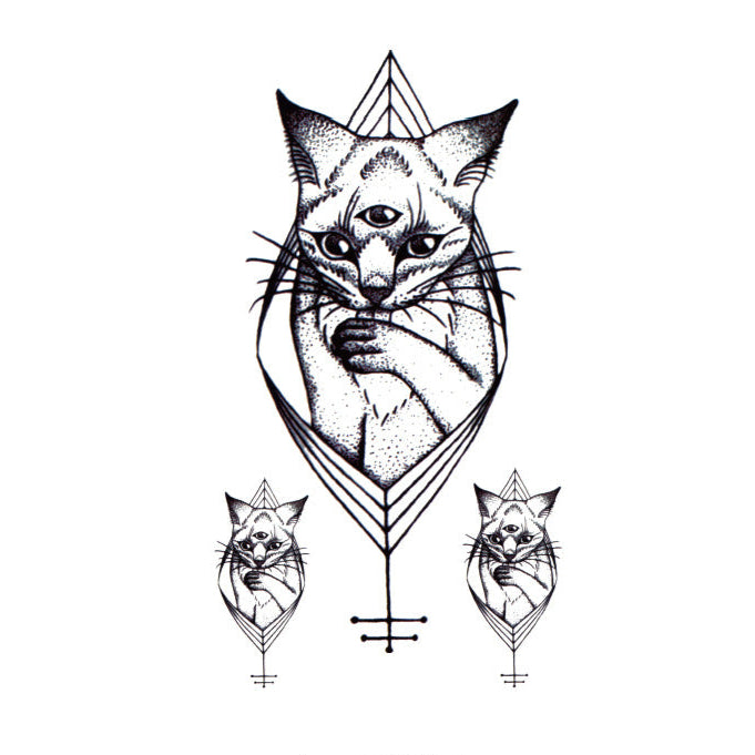 Gift - Three little foxes Temporary Tattoo