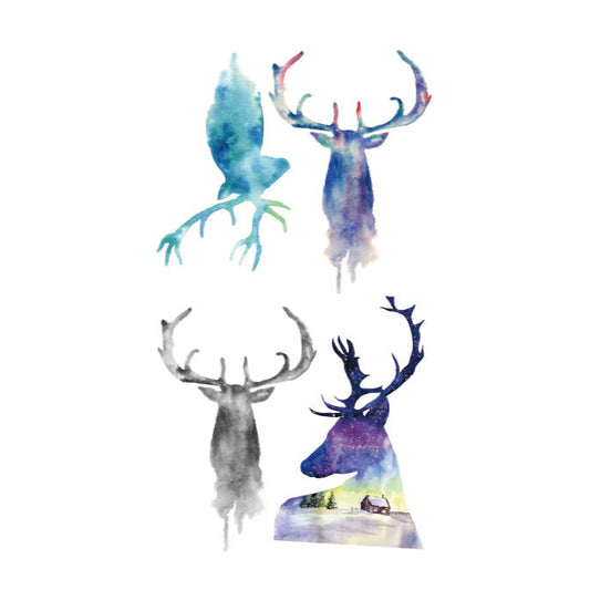 Gift - Colorful Elk Temporary Tattoo