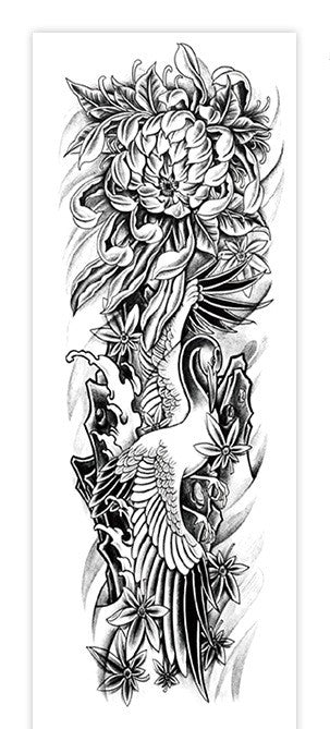 Celestial Crane Temporary Tattoo